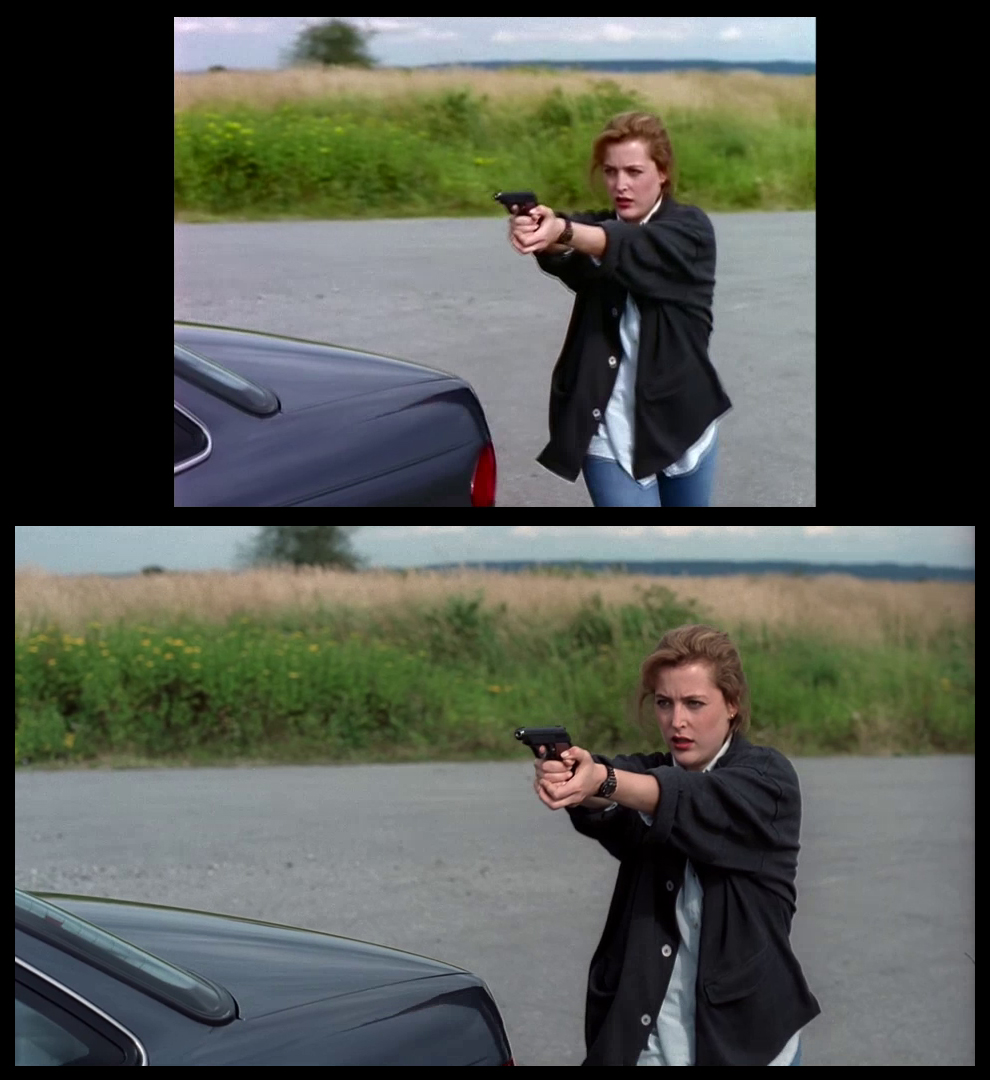 X-Files Blu-ray DVD Comparison 102 1X01 Deep Throat Screencap