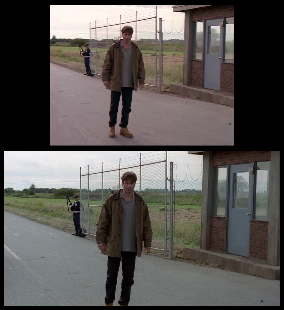 X-Files Blu-ray DVD Comparison 102 1X01 Deep Throat Screencap