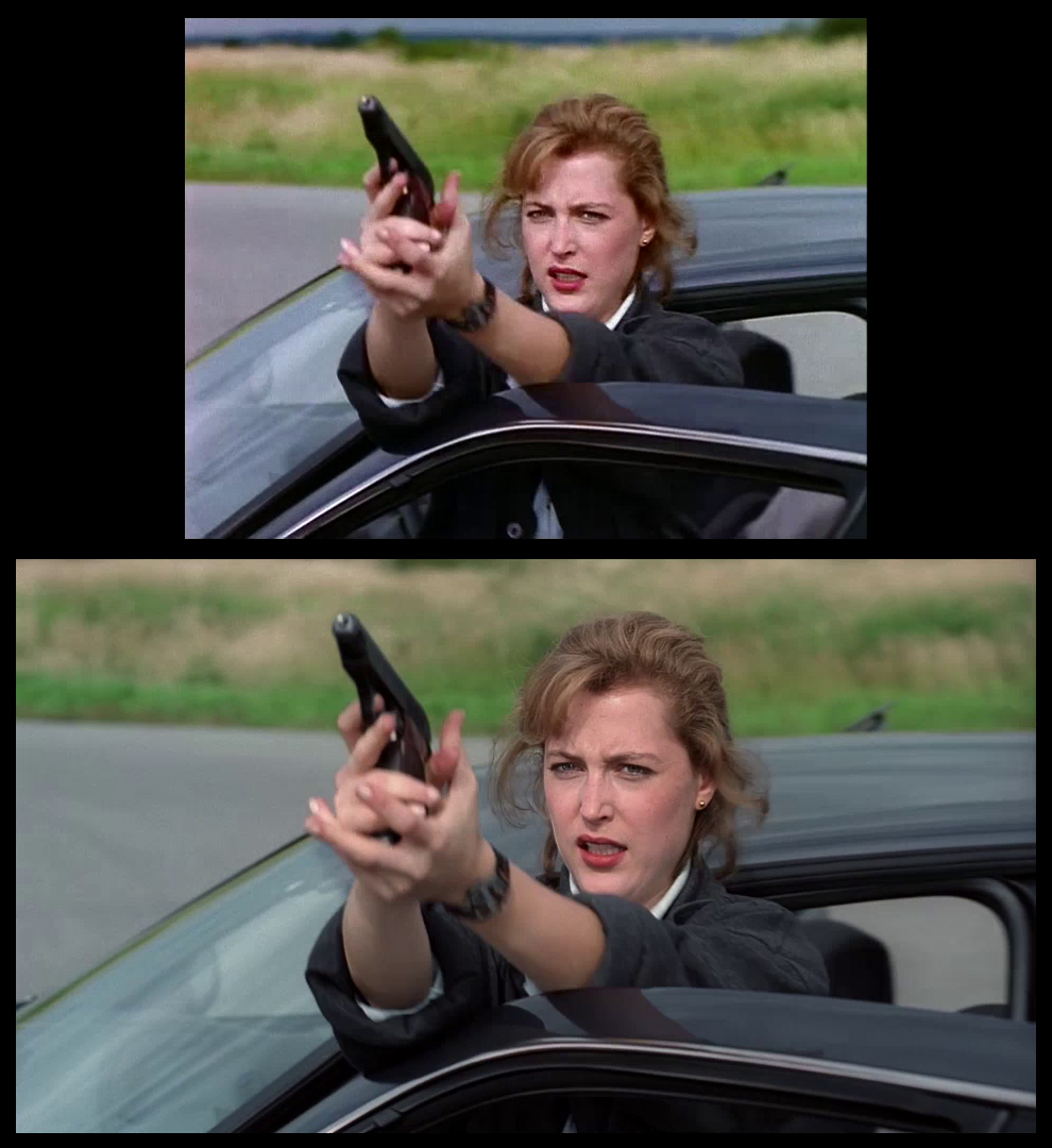 X-Files Blu-ray DVD Comparison 102 1X01 Deep Throat Screencap
