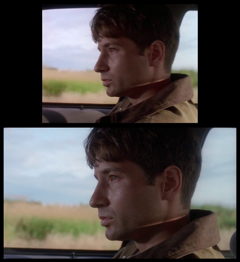 X-Files Blu-ray DVD Comparison 102 1X01 Deep Throat Screencap
