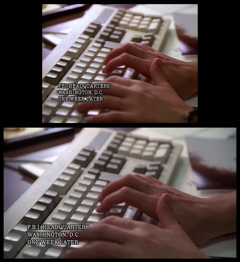 X-Files Blu-ray DVD Comparison 102 1X01 Deep Throat Screencap