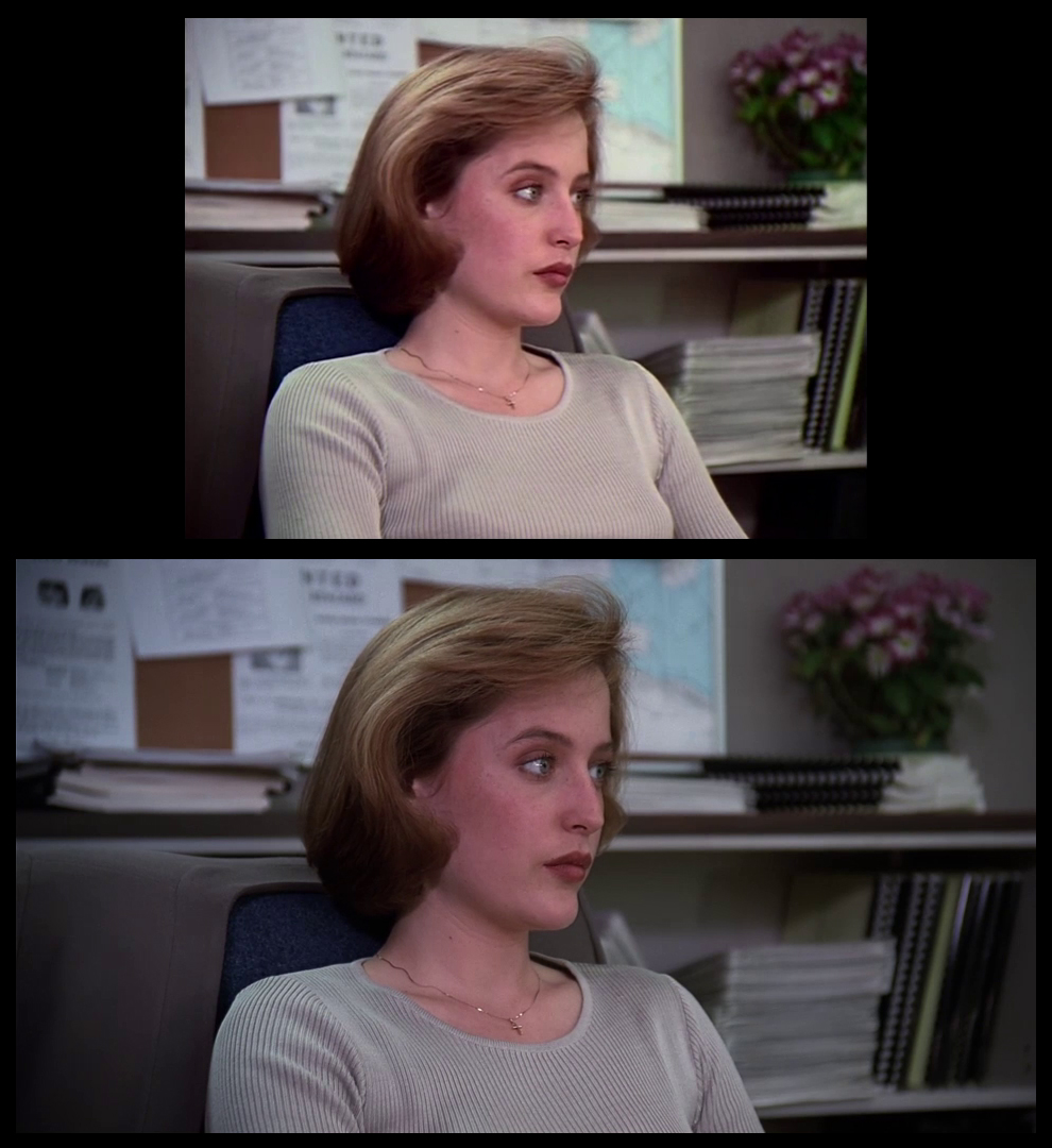X-Files Blu-ray DVD Comparison 102 1X01 Deep Throat Screencap
