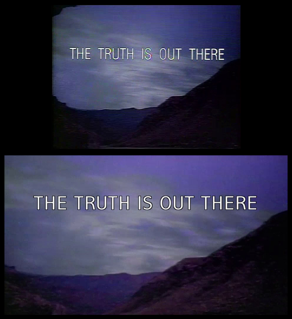 X-Files Blu-ray DVD Comparison 201 2X01 Little Green Men Screencap
