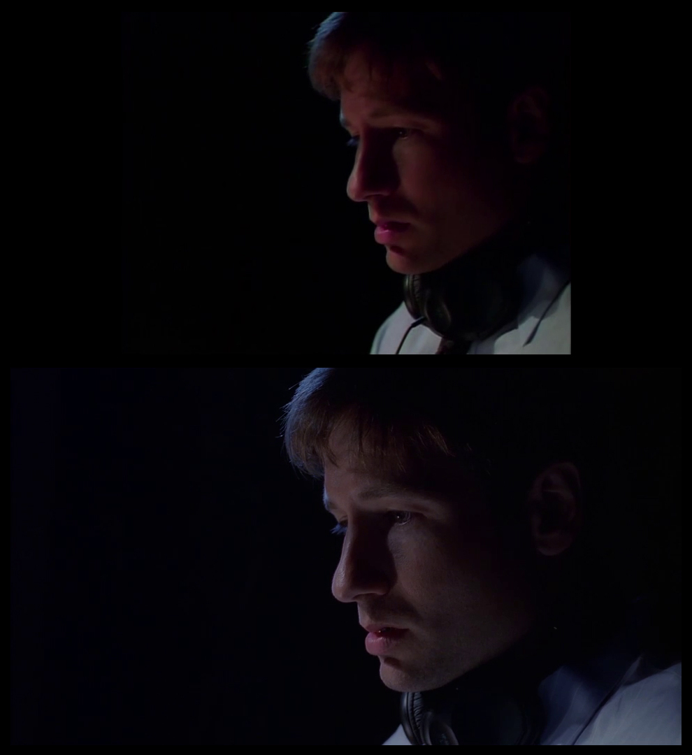 X-Files Blu-ray DVD Comparison 201 2X01 Little Green Men Screencap