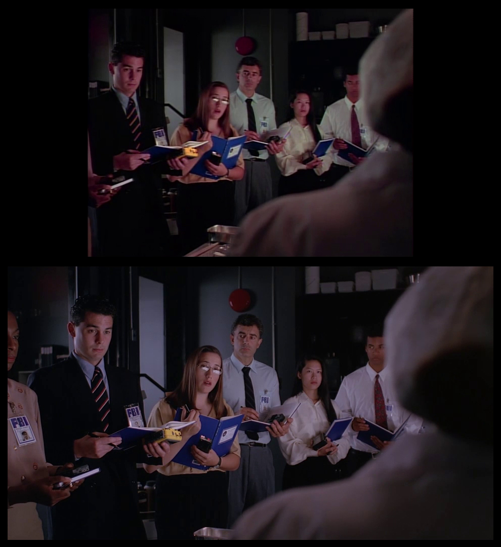 X-Files Blu-ray DVD Comparison 201 2X01 Little Green Men Screencap