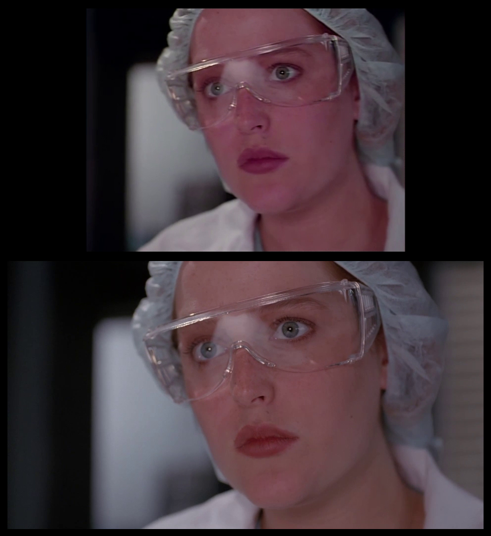 X-Files Blu-ray DVD Comparison 201 2X01 Little Green Men Screencap