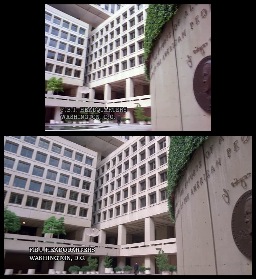 X-Files Blu-ray DVD Comparison 201 2X01 Little Green Men Screencap
