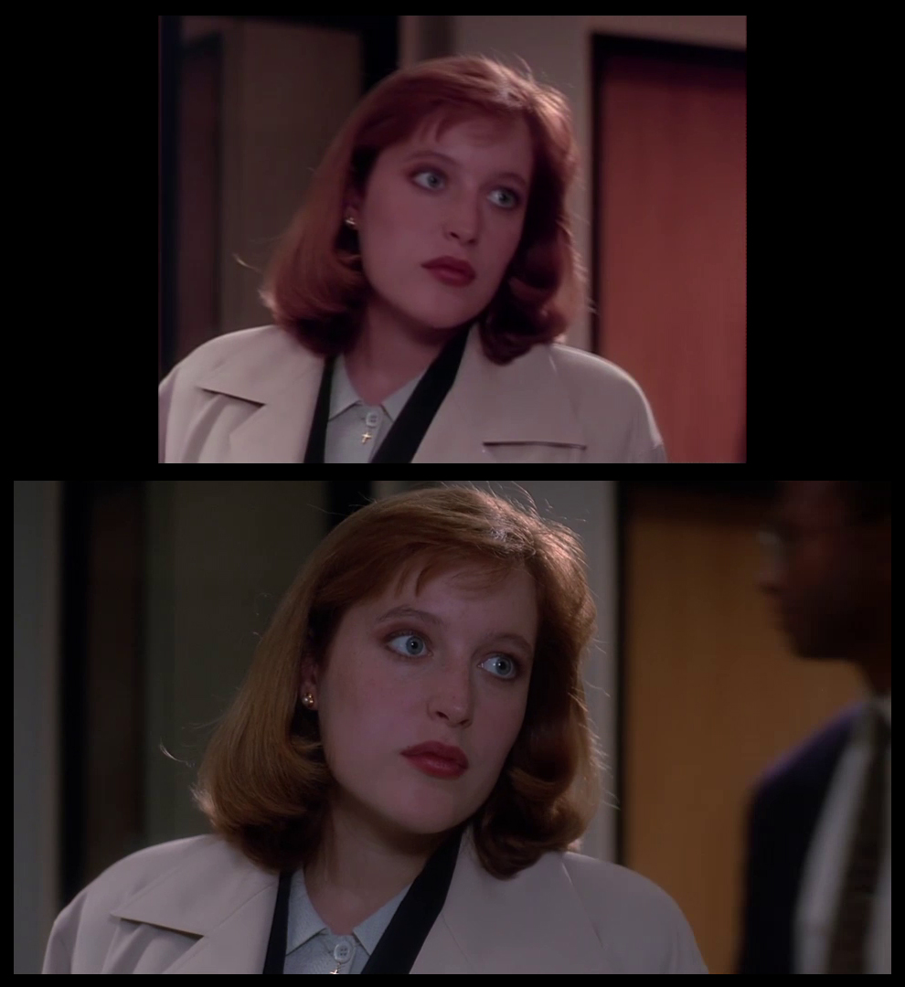 X-Files Blu-ray DVD Comparison 201 2X01 Little Green Men Screencap