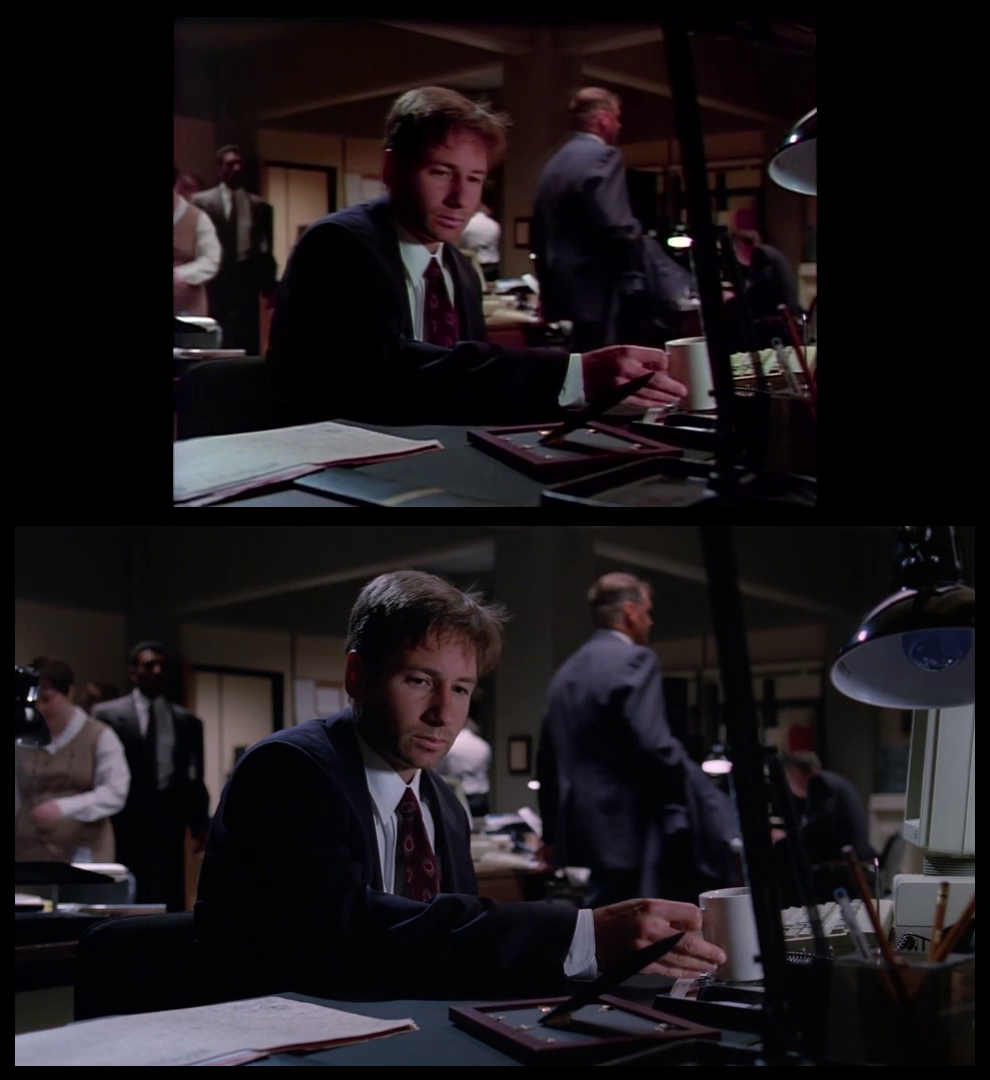 X-Files Blu-ray DVD Comparison 201 2X01 Little Green Men Screencap