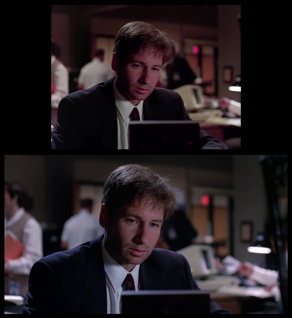 X-Files Blu-ray DVD Comparison 201 2X01 Little Green Men Screencap