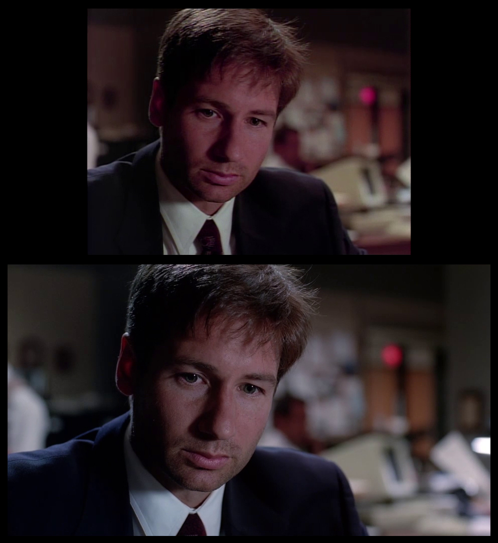 X-Files Blu-ray DVD Comparison 201 2X01 Little Green Men Screencap