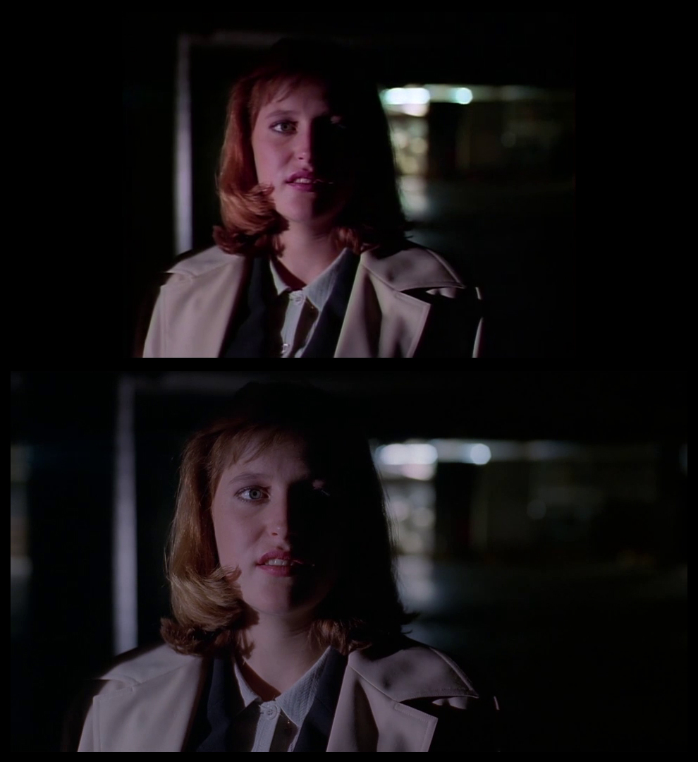 X-Files Blu-ray DVD Comparison 201 2X01 Little Green Men Screencap