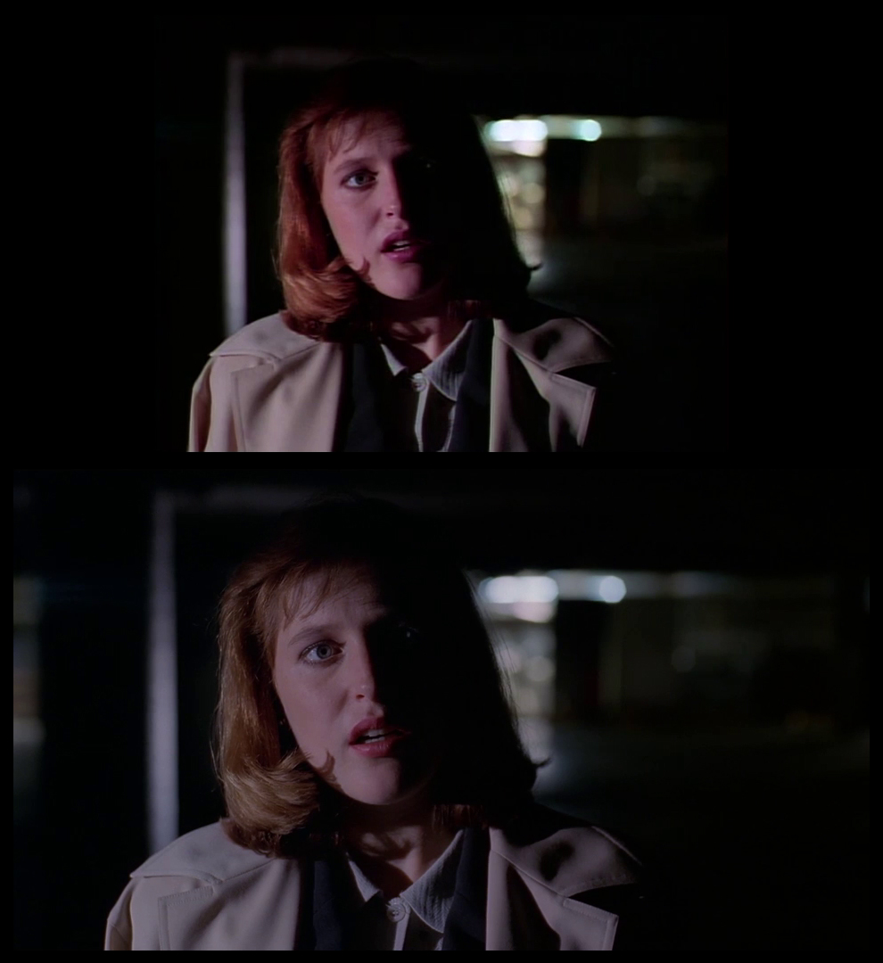 X-Files Blu-ray DVD Comparison 201 2X01 Little Green Men Screencap