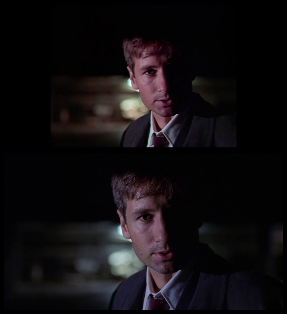 X-Files Blu-ray DVD Comparison 201 2X01 Little Green Men Screencap