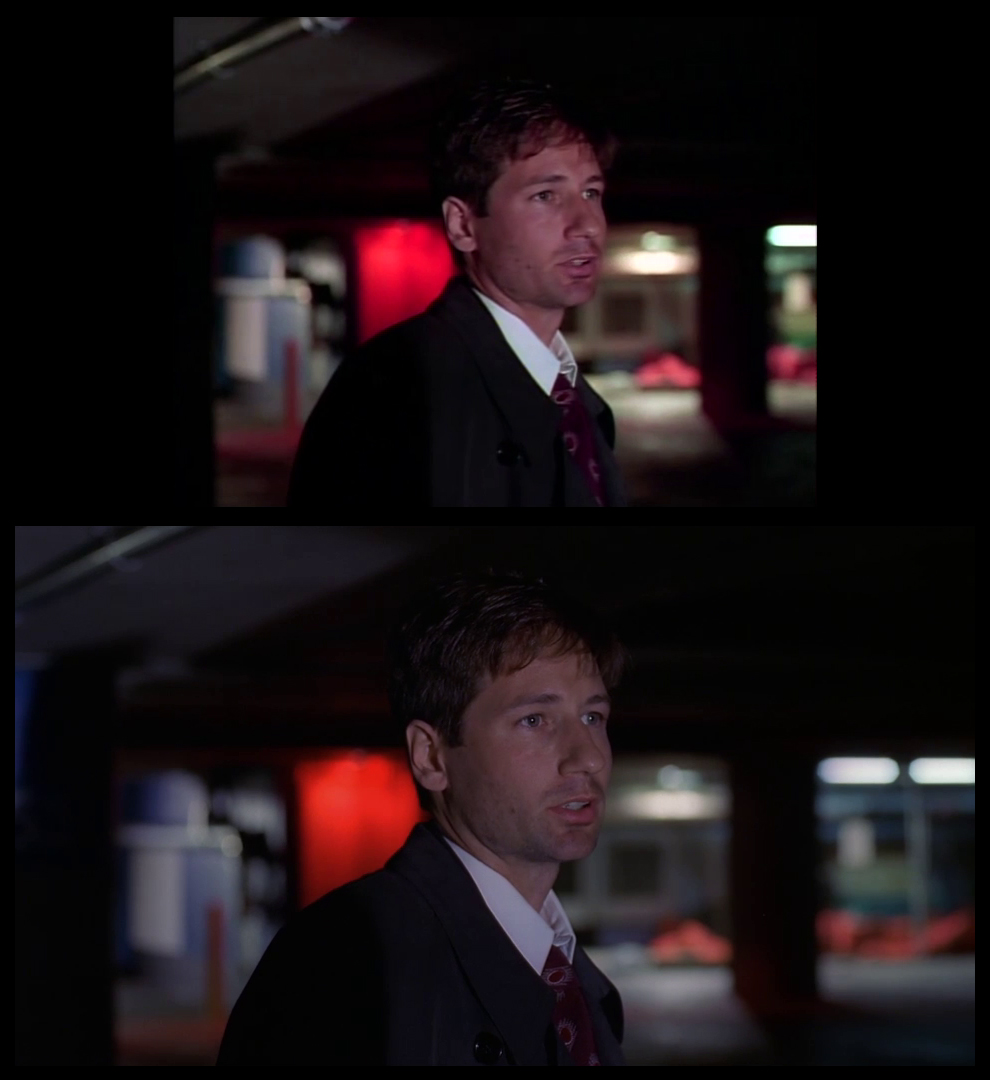 X-Files Blu-ray DVD Comparison 201 2X01 Little Green Men Screencap