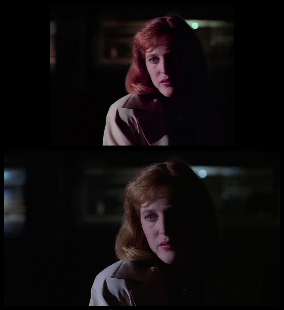 X-Files Blu-ray DVD Comparison 201 2X01 Little Green Men Screencap