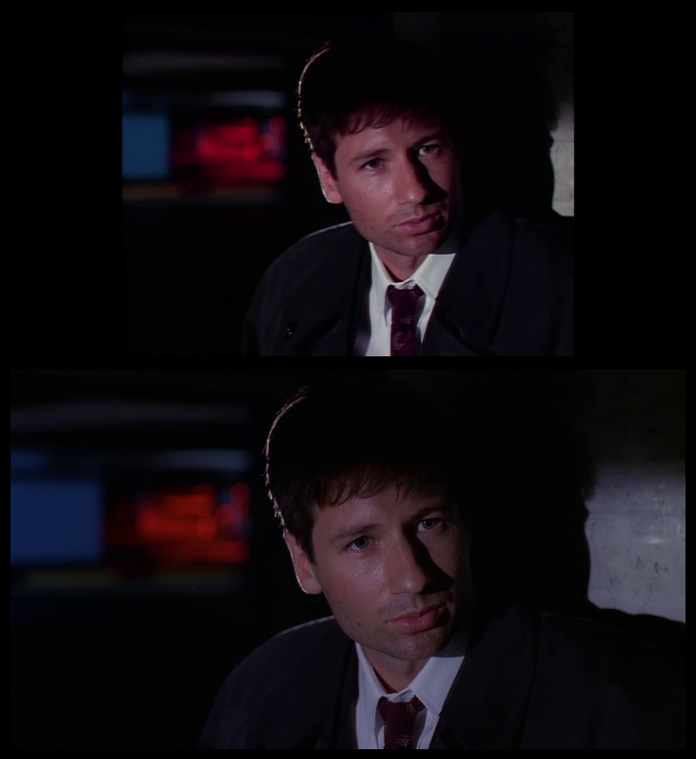 X-Files Blu-ray DVD Comparison 201 2X01 Little Green Men Screencap