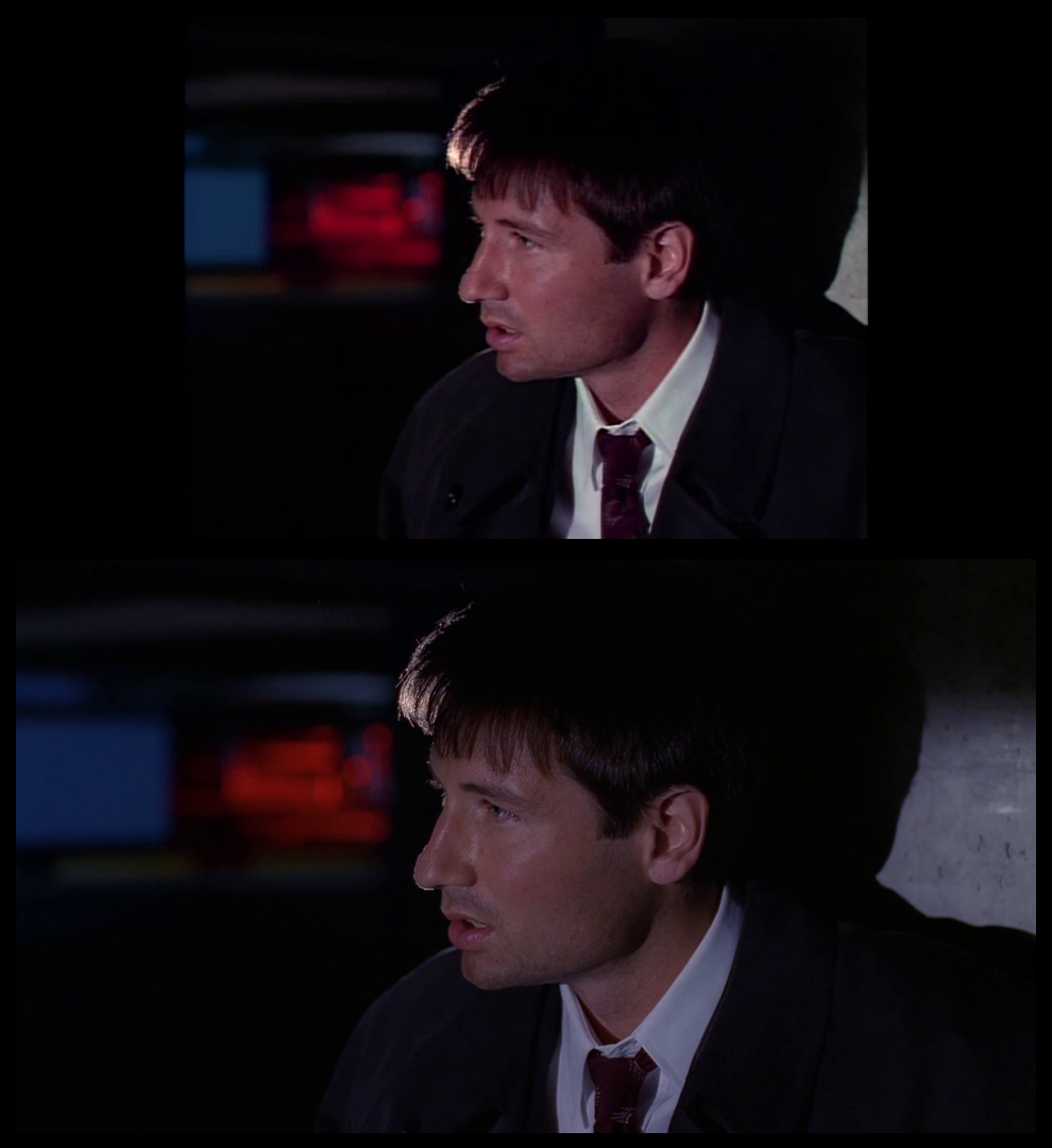 X-Files Blu-ray DVD Comparison 201 2X01 Little Green Men Screencap