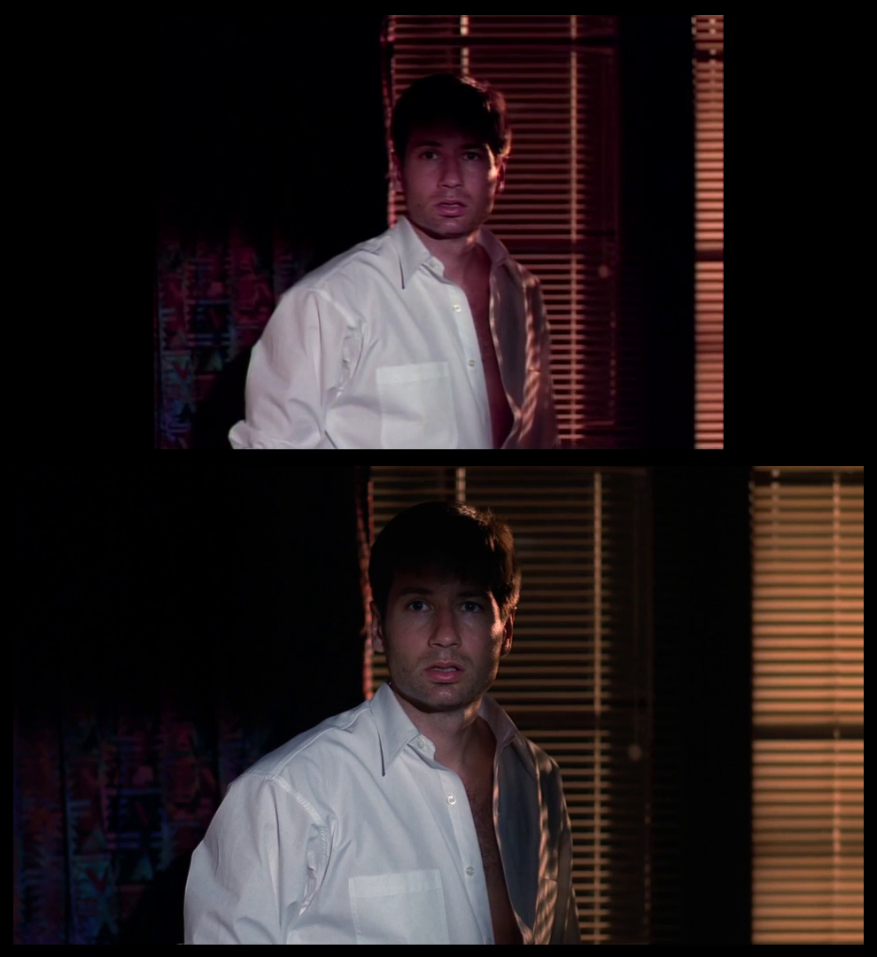 X-Files Blu-ray DVD Comparison 201 2X01 Little Green Men Screencap