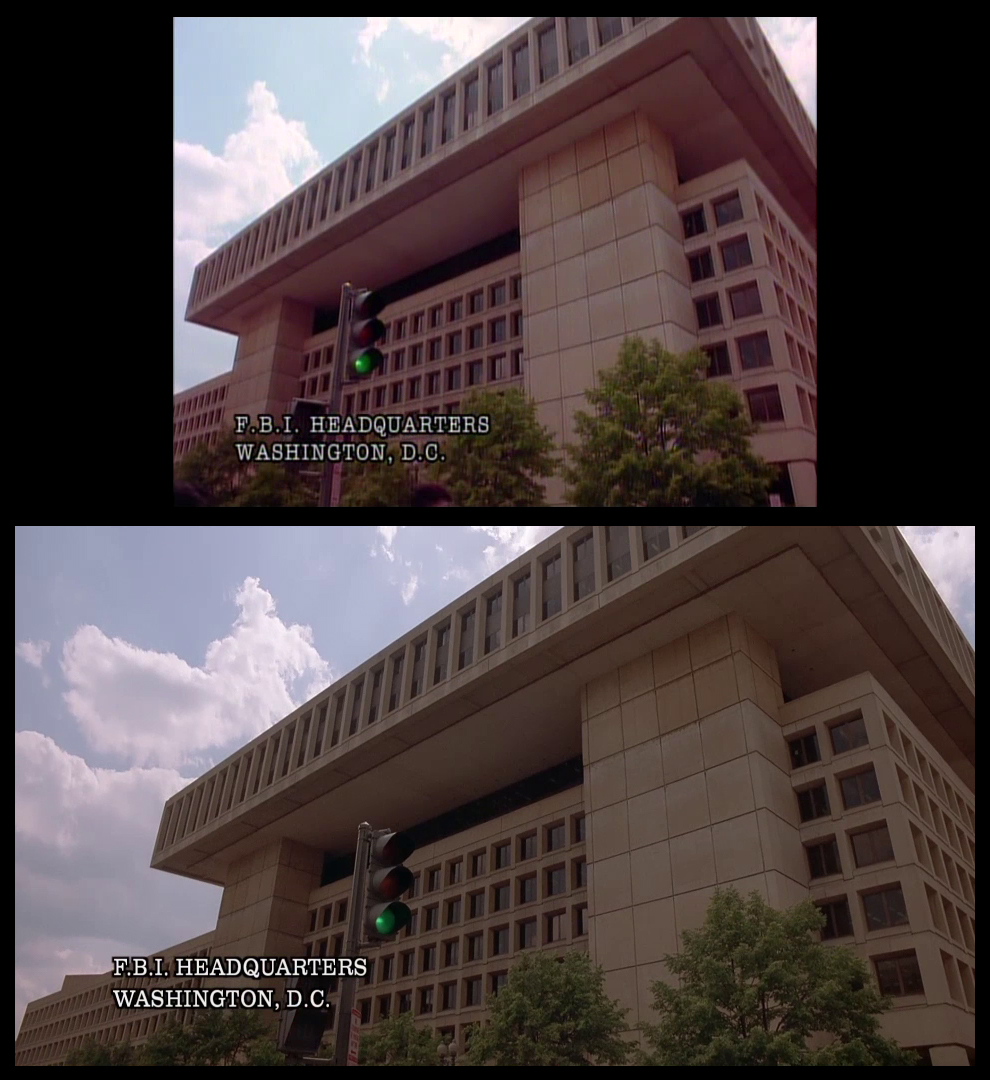 X-Files Blu-ray DVD Comparison 201 2X01 Little Green Men Screencap