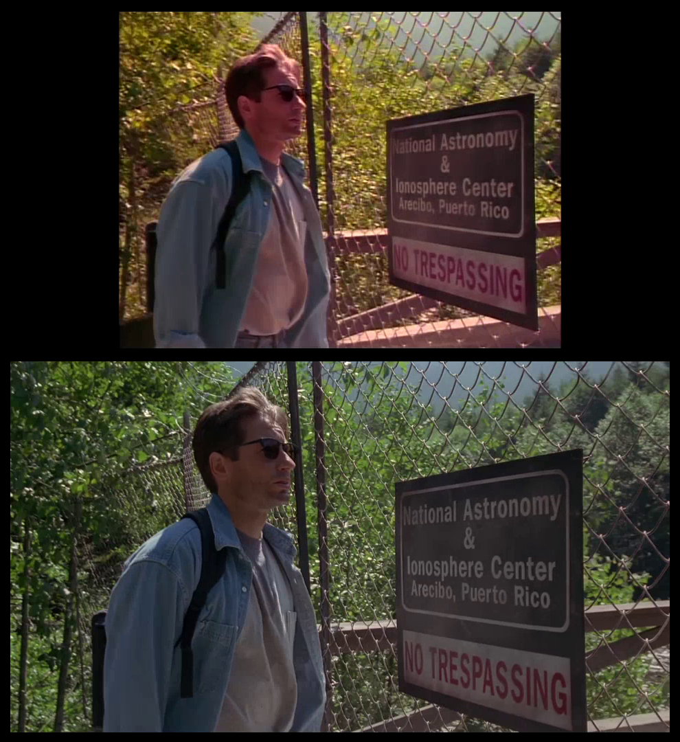 X-Files Blu-ray DVD Comparison 201 2X01 Little Green Men Screencap