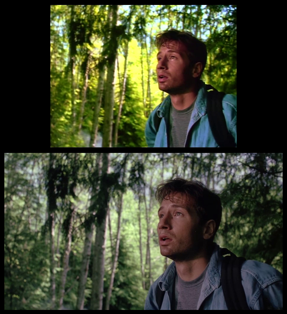 X-Files Blu-ray DVD Comparison 201 2X01 Little Green Men Screencap