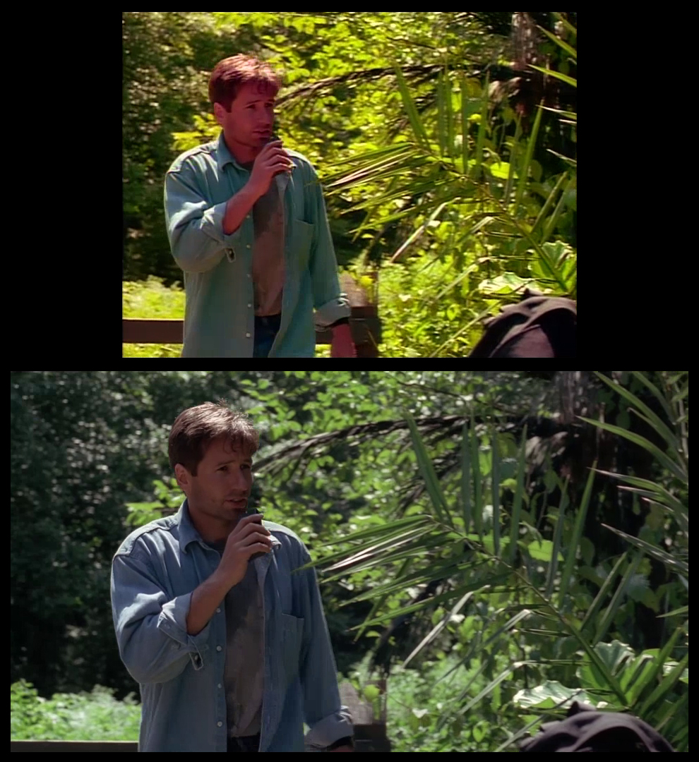 X-Files Blu-ray DVD Comparison 201 2X01 Little Green Men Screencap