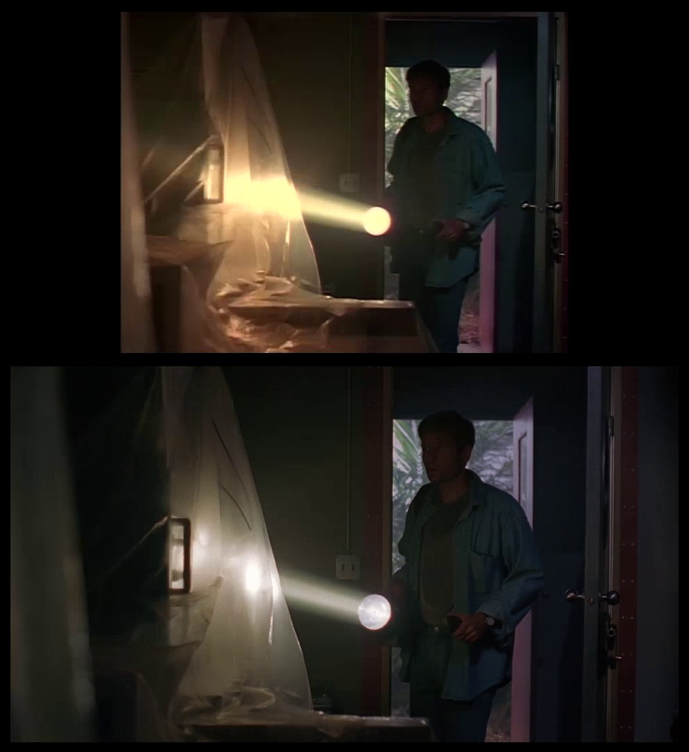 X-Files Blu-ray DVD Comparison 201 2X01 Little Green Men Screencap