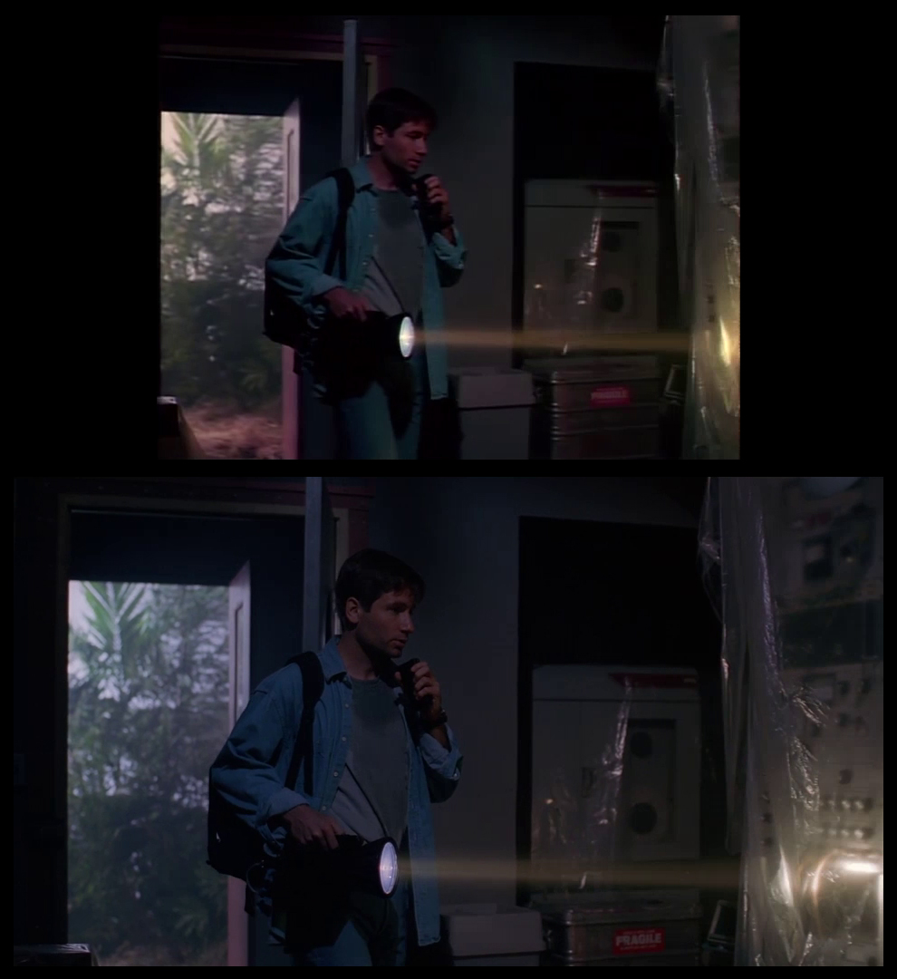 X-Files Blu-ray DVD Comparison 201 2X01 Little Green Men Screencap