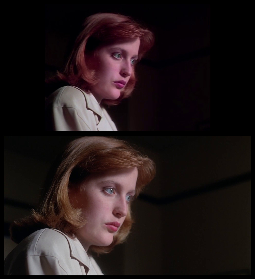 X-Files Blu-ray DVD Comparison 201 2X01 Little Green Men Screencap