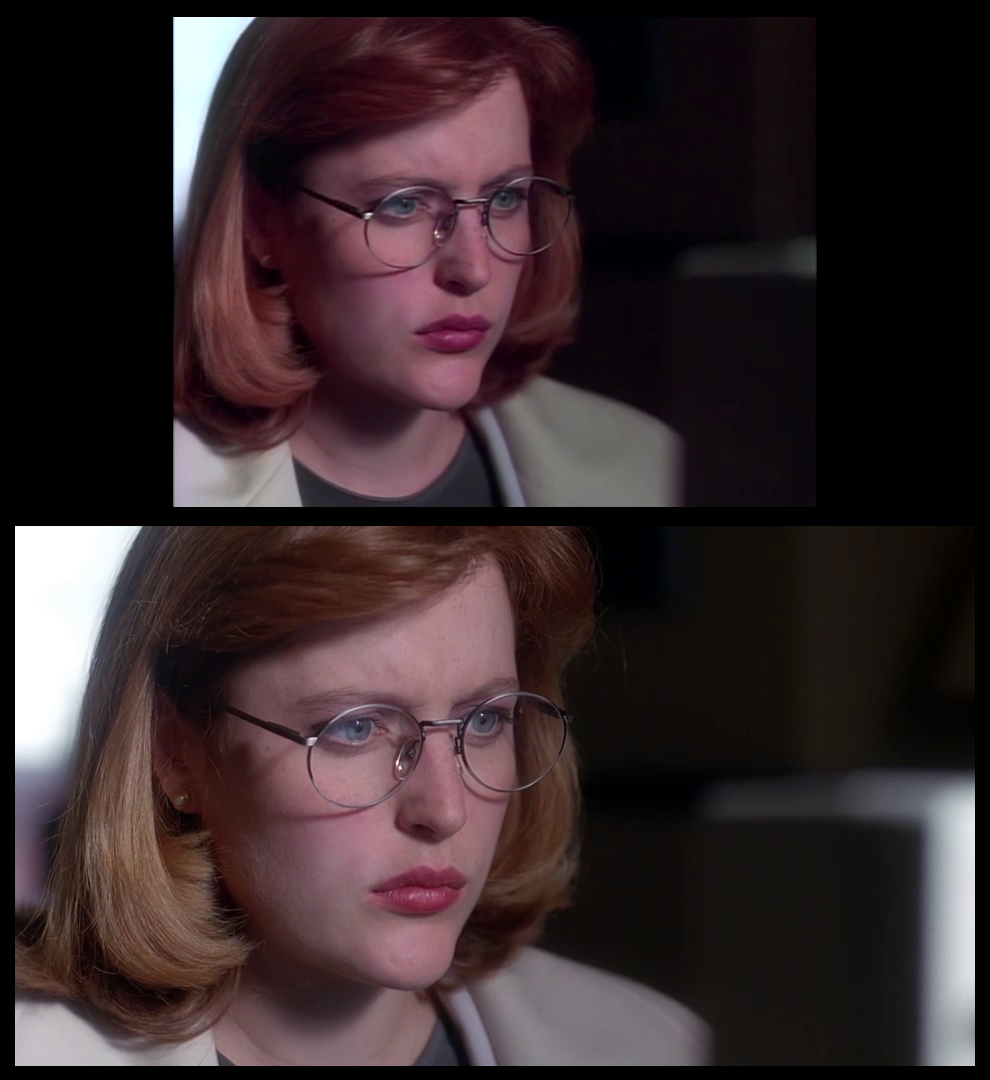 X-Files Blu-ray DVD Comparison 201 2X01 Little Green Men Screencap