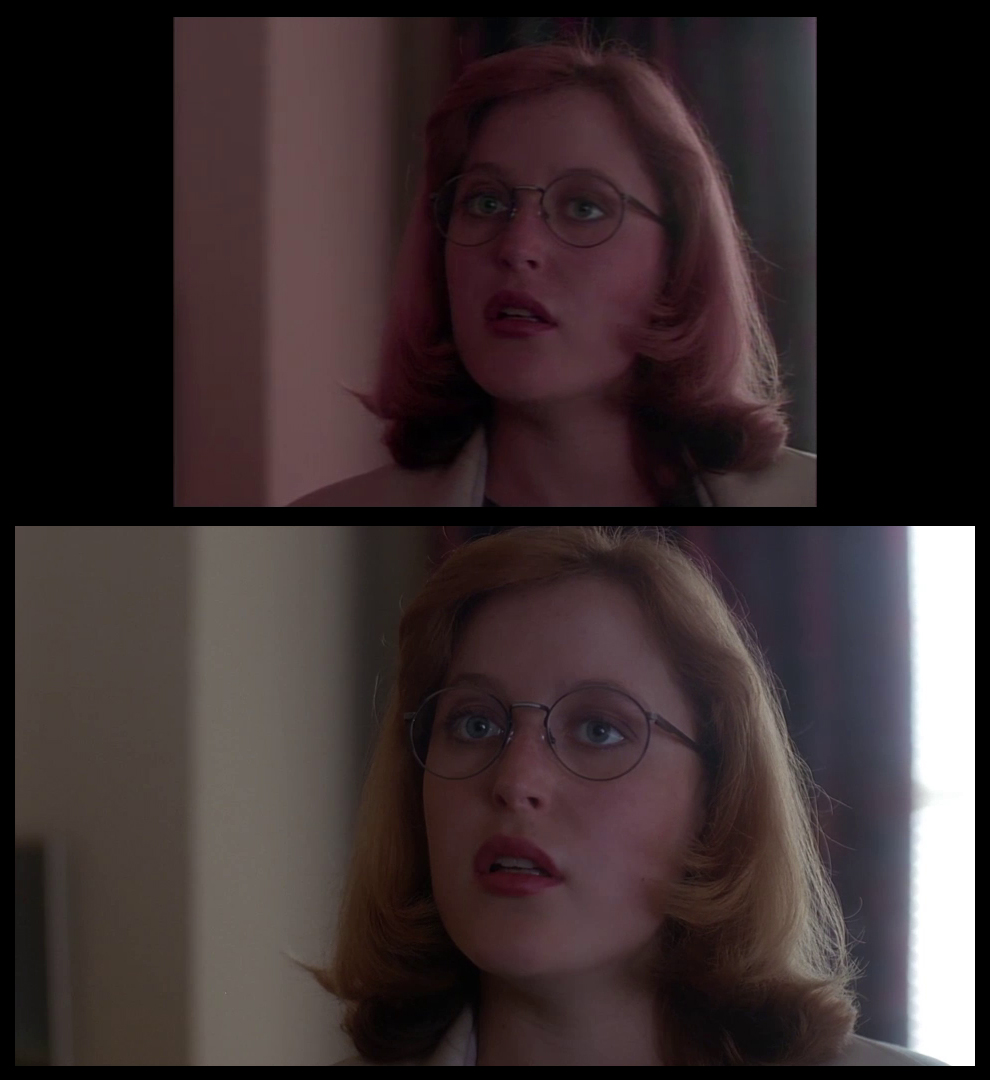 X-Files Blu-ray DVD Comparison 201 2X01 Little Green Men Screencap