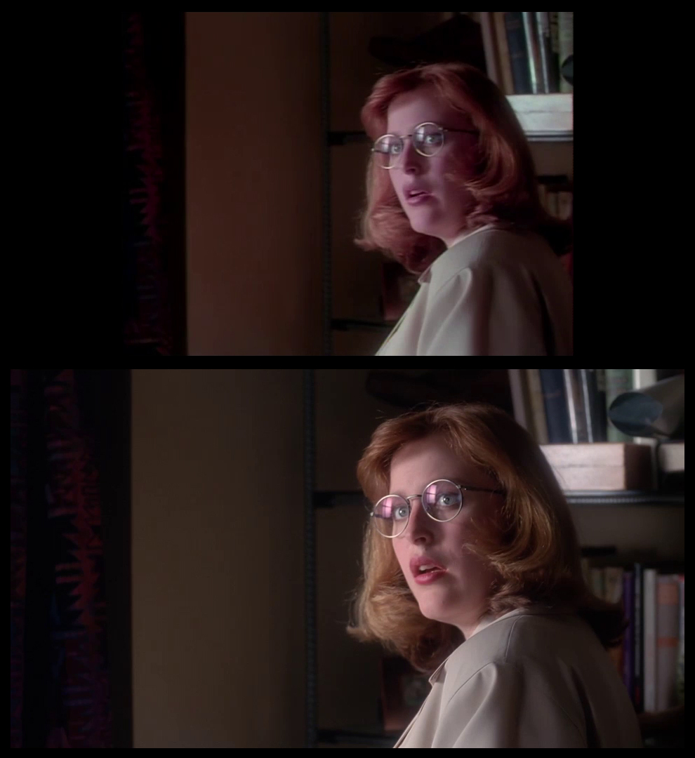X-Files Blu-ray DVD Comparison 201 2X01 Little Green Men Screencap