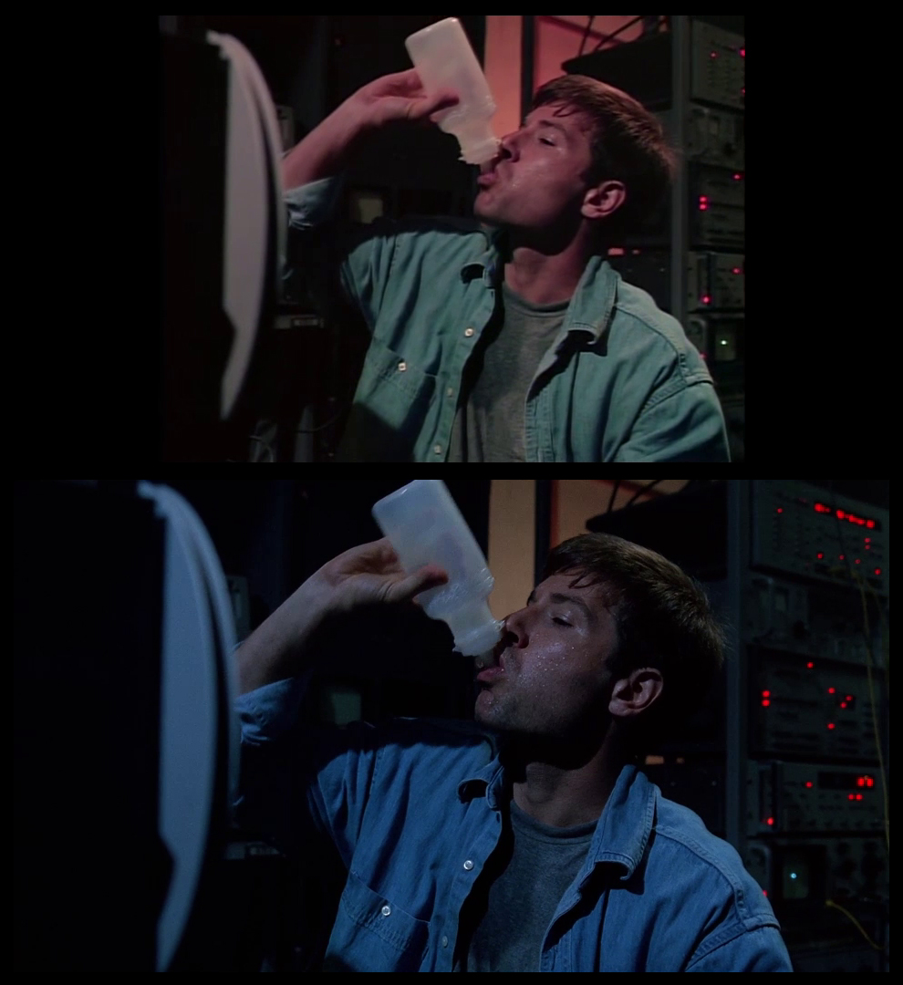 X-Files Blu-ray DVD Comparison 201 2X01 Little Green Men Screencap
