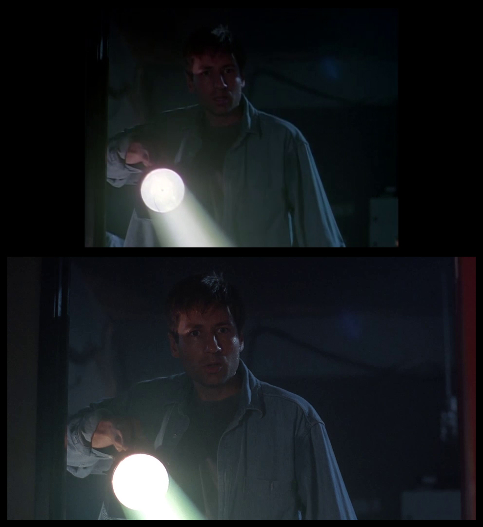 X-Files Blu-ray DVD Comparison 201 2X01 Little Green Men Screencap