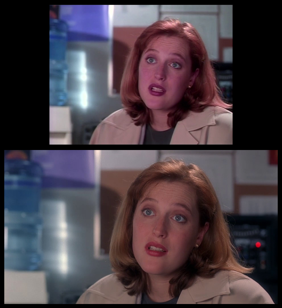 X-Files Blu-ray DVD Comparison 201 2X01 Little Green Men Screencap