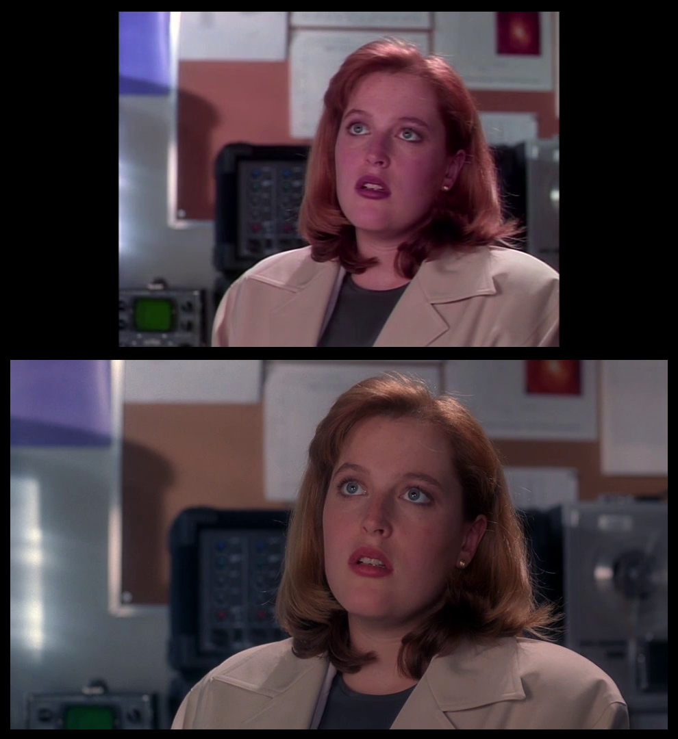 X-Files Blu-ray DVD Comparison 201 2X01 Little Green Men Screencap