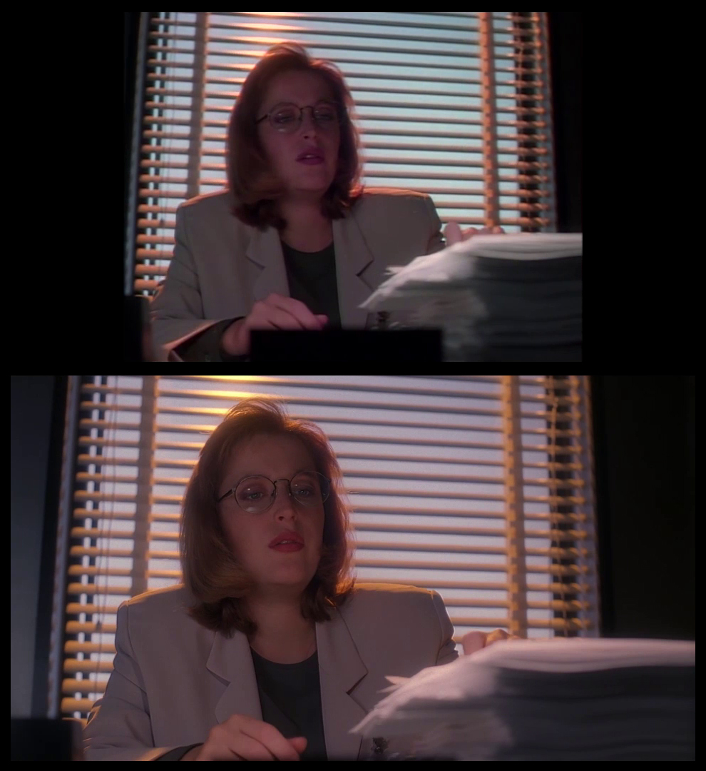 X-Files Blu-ray DVD Comparison 201 2X01 Little Green Men Screencap