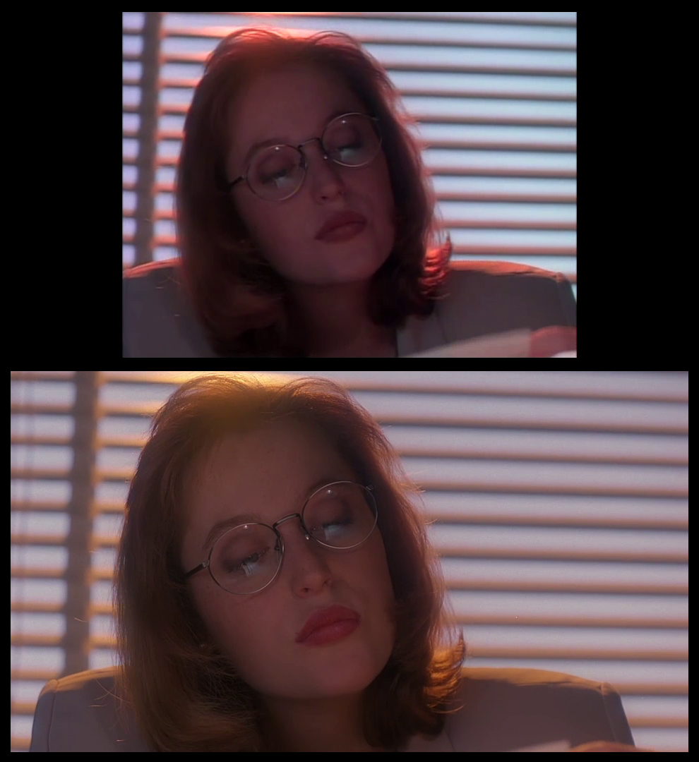 X-Files Blu-ray DVD Comparison 201 2X01 Little Green Men Screencap