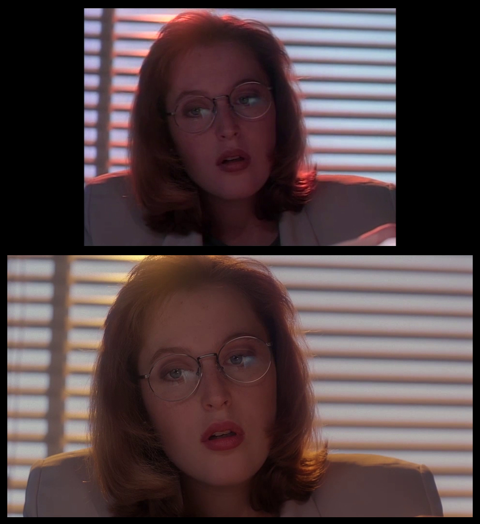 X-Files Blu-ray DVD Comparison 201 2X01 Little Green Men Screencap
