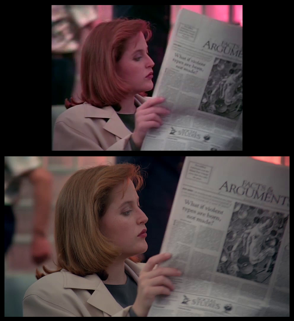 X-Files Blu-ray DVD Comparison 201 2X01 Little Green Men Screencap