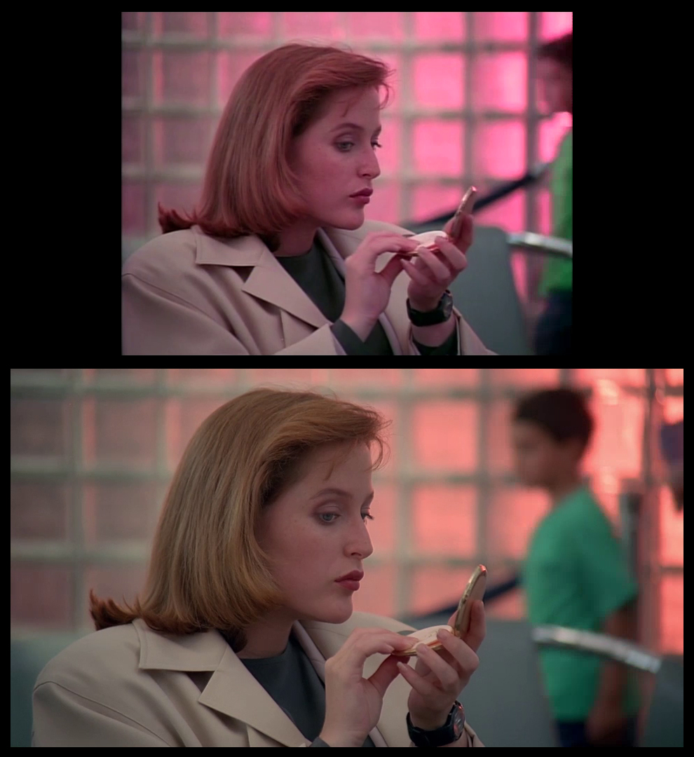 X-Files Blu-ray DVD Comparison 201 2X01 Little Green Men Screencap