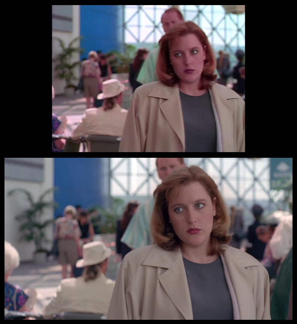 X-Files Blu-ray DVD Comparison 201 2X01 Little Green Men Screencap
