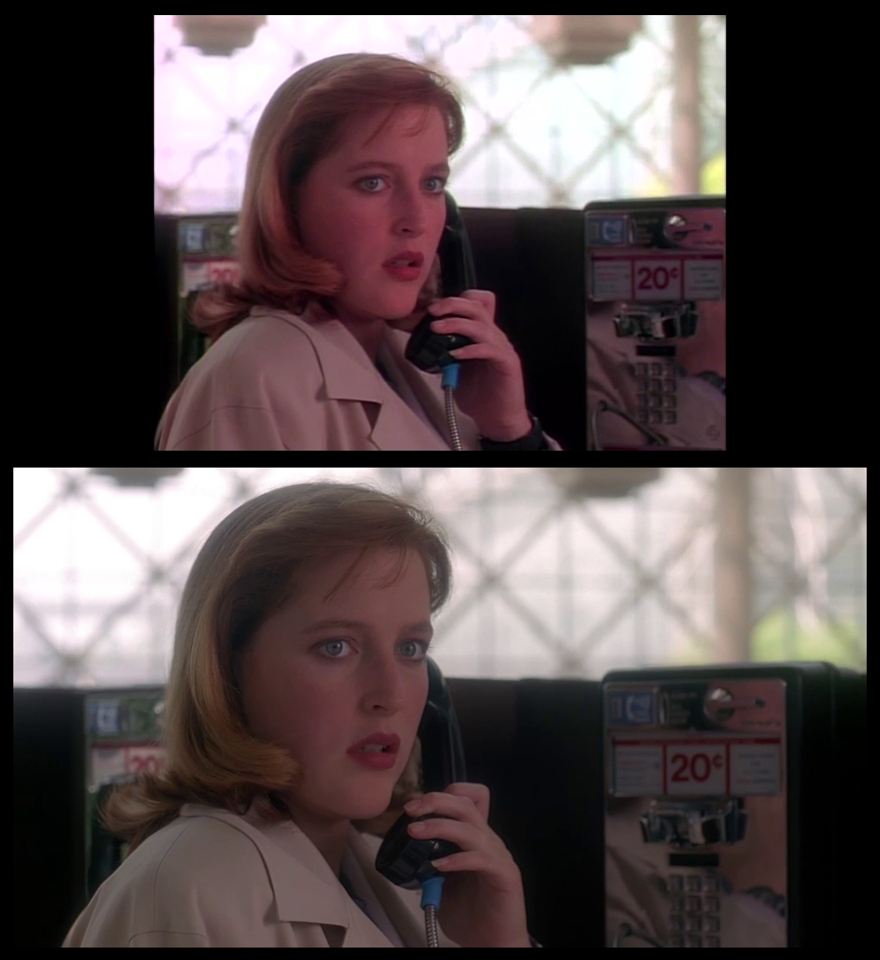 X-Files Blu-ray DVD Comparison 201 2X01 Little Green Men Screencap