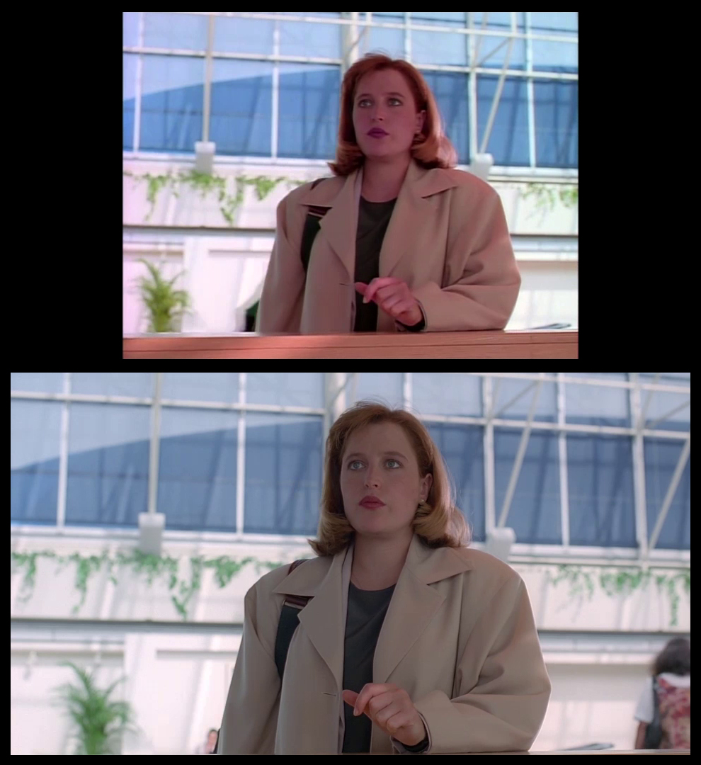 X-Files Blu-ray DVD Comparison 201 2X01 Little Green Men Screencap