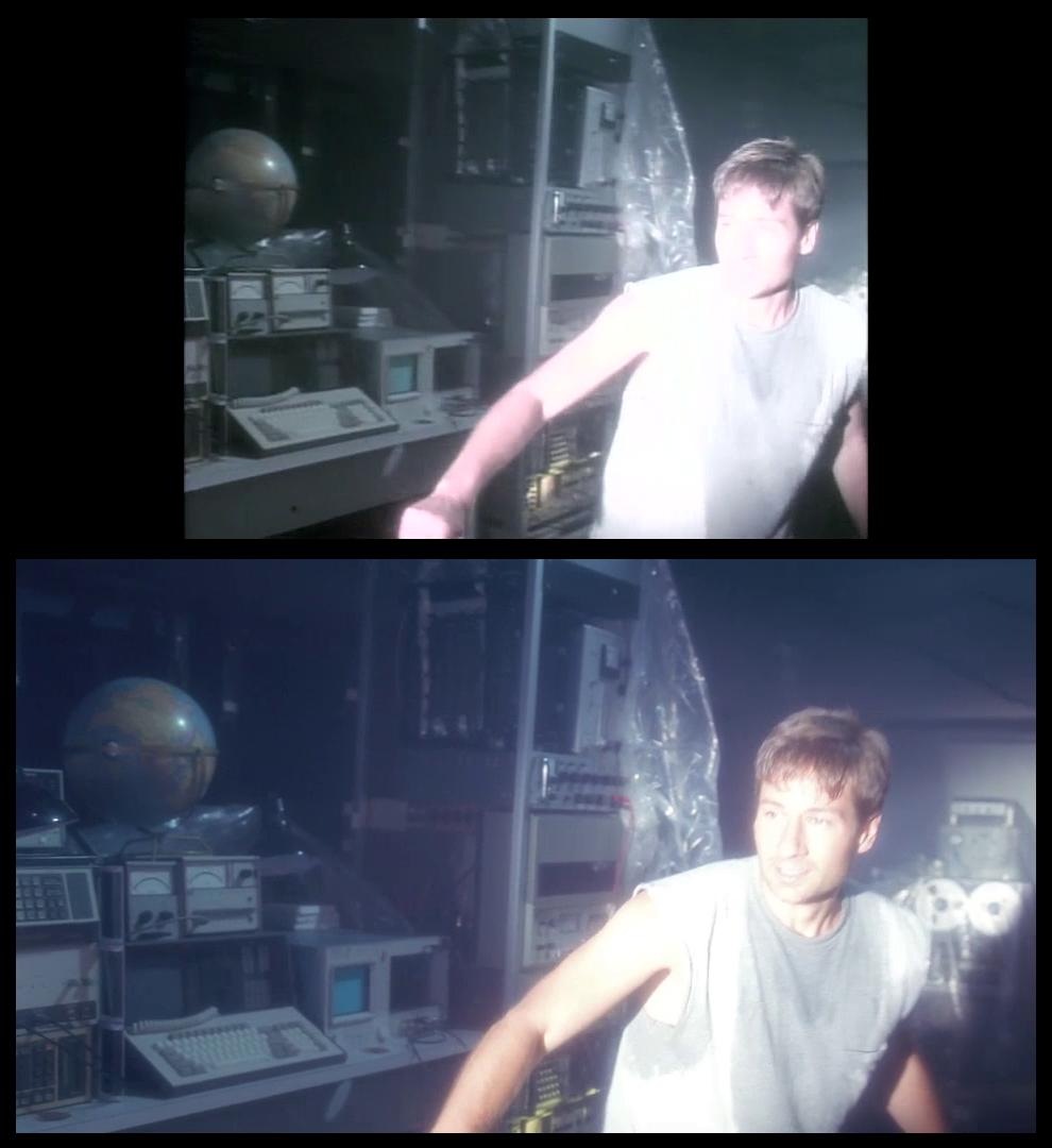 X-Files Blu-ray DVD Comparison 201 2X01 Little Green Men Screencap