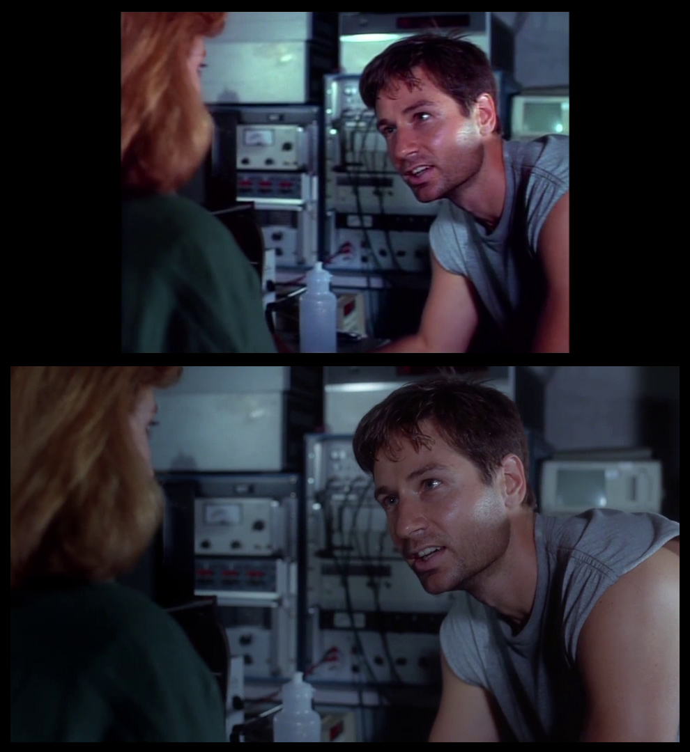 X-Files Blu-ray DVD Comparison 201 2X01 Little Green Men Screencap