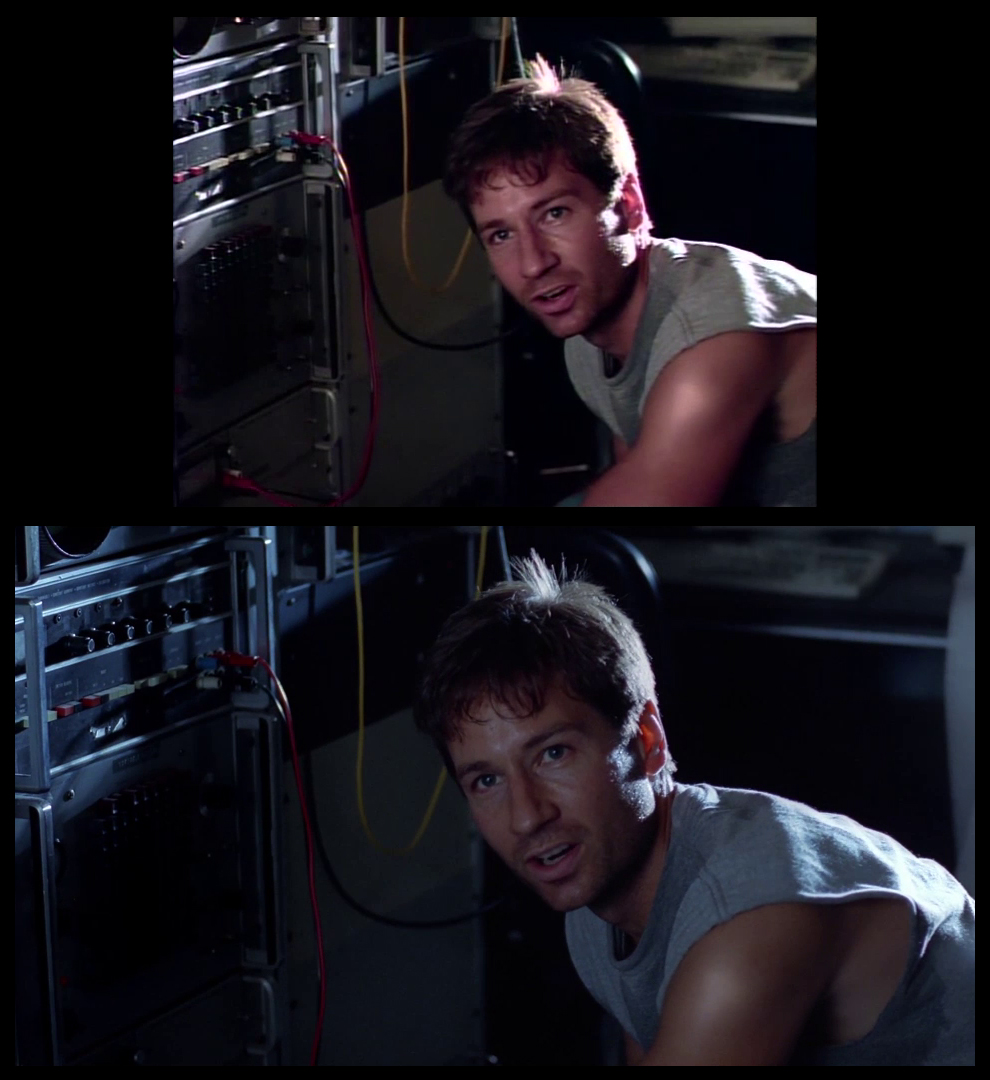 X-Files Blu-ray DVD Comparison 201 2X01 Little Green Men Screencap