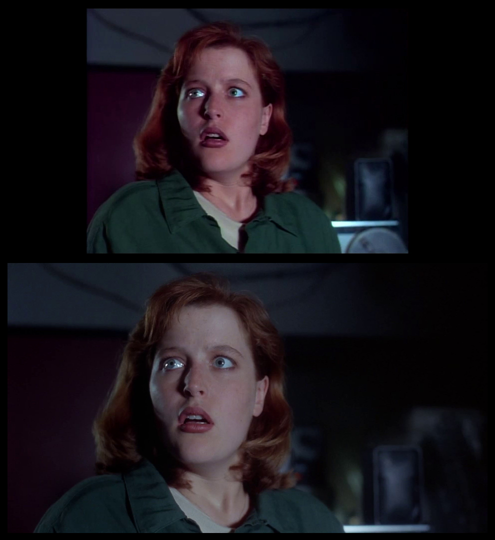 X-Files Blu-ray DVD Comparison 201 2X01 Little Green Men Screencap