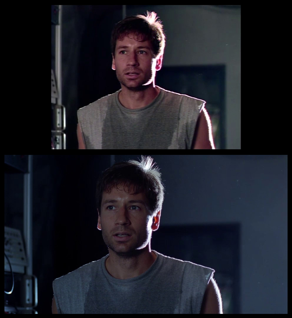 X-Files Blu-ray DVD Comparison 201 2X01 Little Green Men Screencap